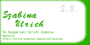 szabina ulrich business card